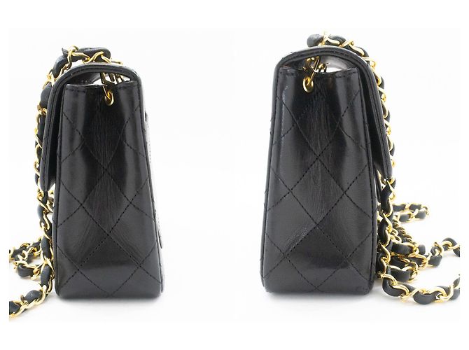 CHANEL Mini Square Small Chain Schultertasche Schwarz - Ansicht 5