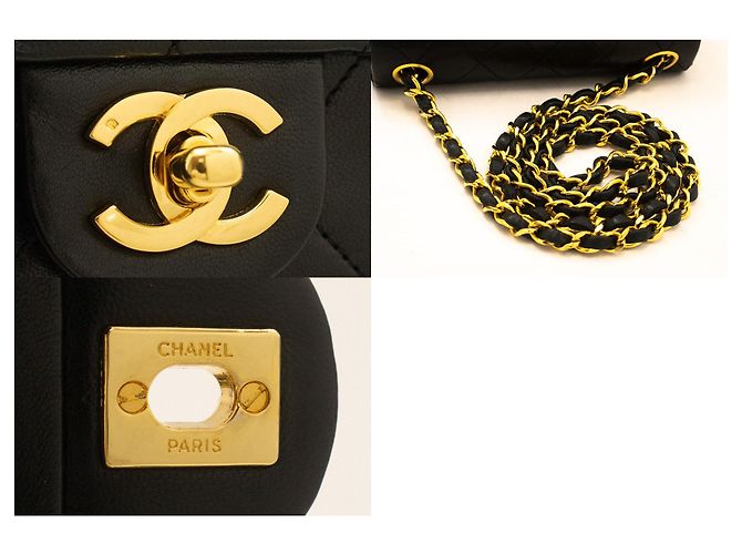 CHANEL Mini Square Small Chain Schultertasche Schwarz - Ansicht 7