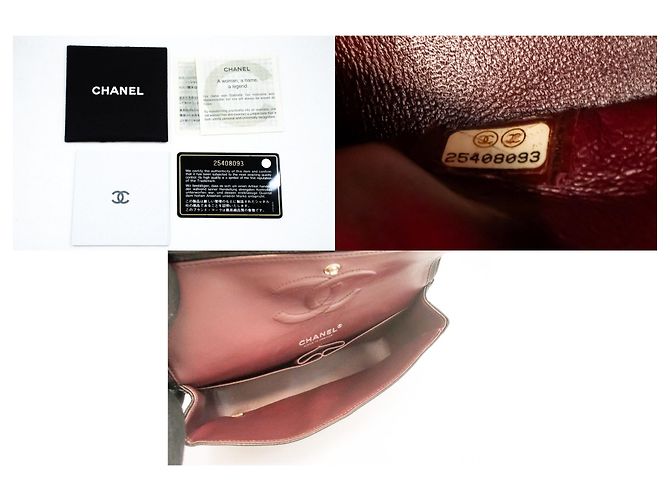 Borsa a tracolla CHANEL Double Flap 10" in vitello granulato, Nero - vista 9