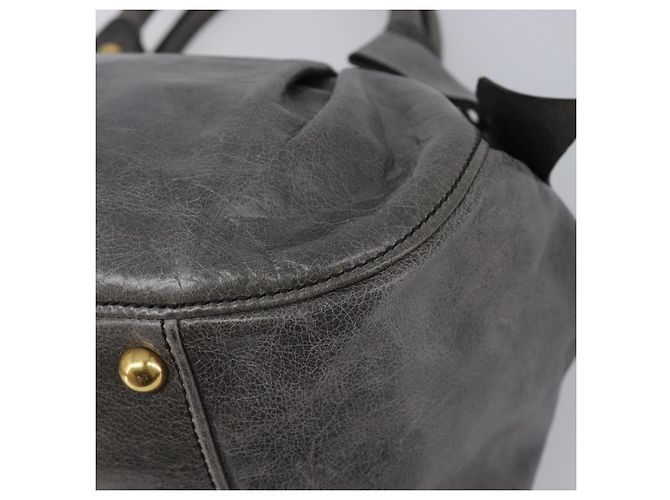 Borsa a mano Miu Miu in pelle grigia tono oro Auth BA15532V Marrone - vista 16