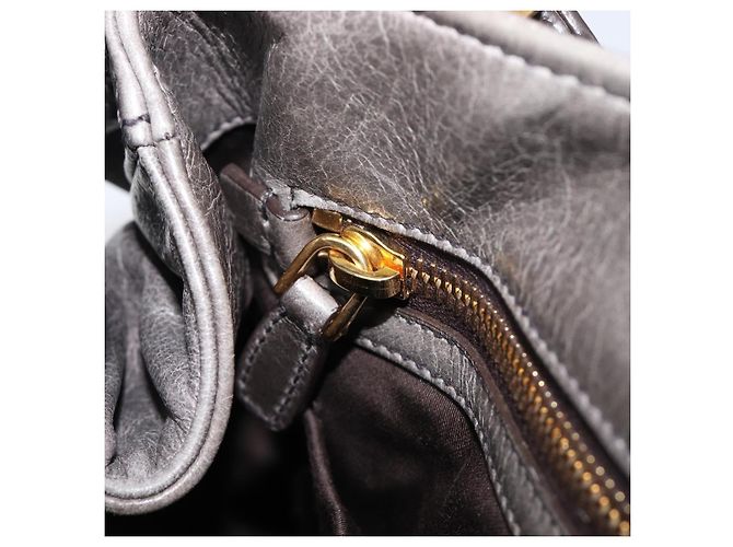 Borsa a mano Miu Miu in pelle grigia tono oro Auth BA15532V Marrone - vista 23