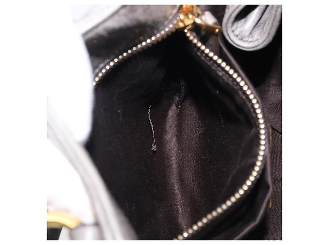 Borsa a mano Miu Miu in pelle grigia tono oro Auth BA15532V Marrone - vista 24