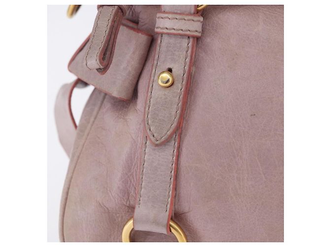 Borsa Miu Miu Vitellolux 2way Pink Gold Auth LN171V Rosa D'oro - vista 2