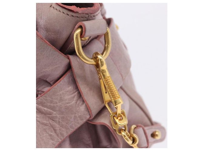 Borsa Miu Miu Vitellolux 2way Pink Gold Auth LN171V Rosa D'oro - vista 27