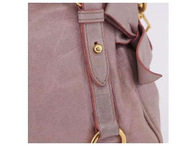 Borsa Miu Miu Vitellolux 2way Pink Gold Auth LN171V Rosa D'oro - vista 3