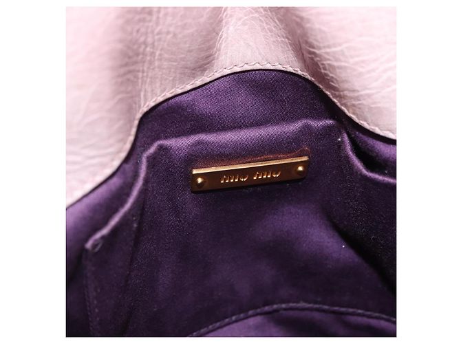 Borsa Miu Miu Vitellolux 2way Pink Gold Auth LN171V Rosa D'oro - vista 30