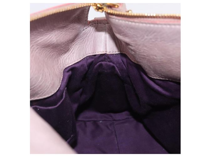 Borsa Miu Miu Vitellolux 2way Pink Gold Auth LN171V Rosa D'oro - vista 31