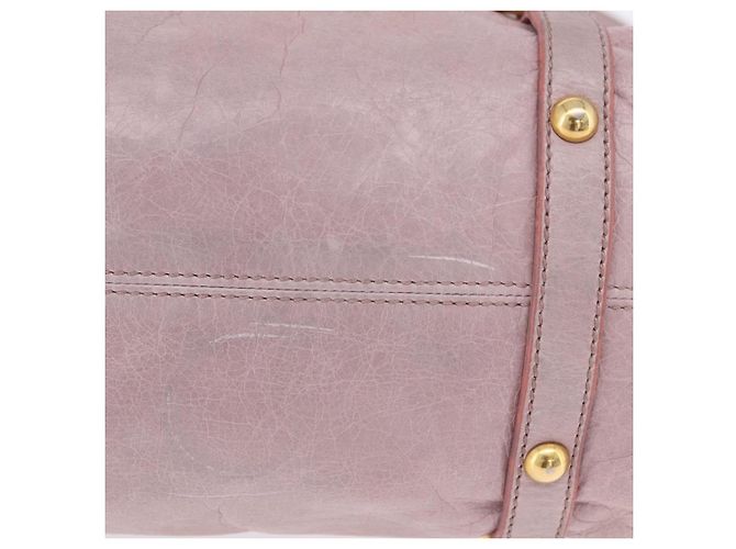 Borsa Miu Miu Vitellolux 2way Pink Gold Auth LN171V Rosa D'oro - vista 9