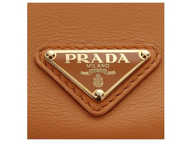 Sac à épaule PRADA Darling en cuir beige doré Auth 200771SAM - vue 19