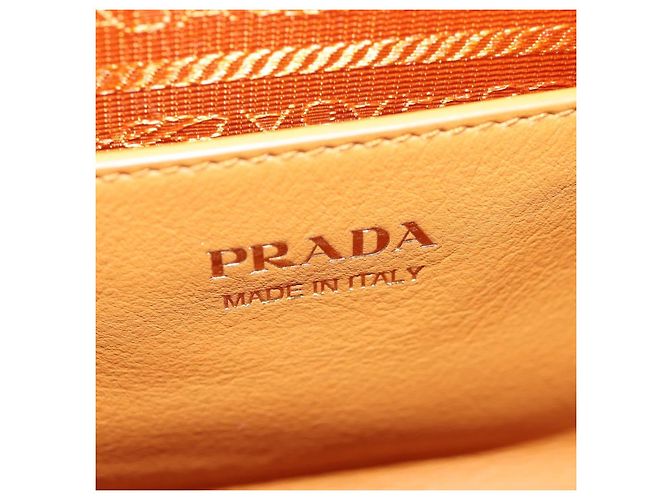 Sac à épaule PRADA Darling en cuir beige doré Auth 200771SAM - vue 21