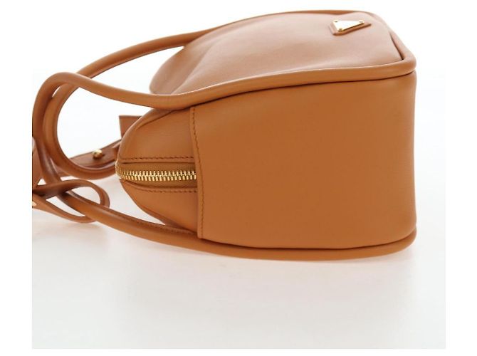 Sac à épaule PRADA Darling en cuir beige doré Auth 200771SAM - vue 3