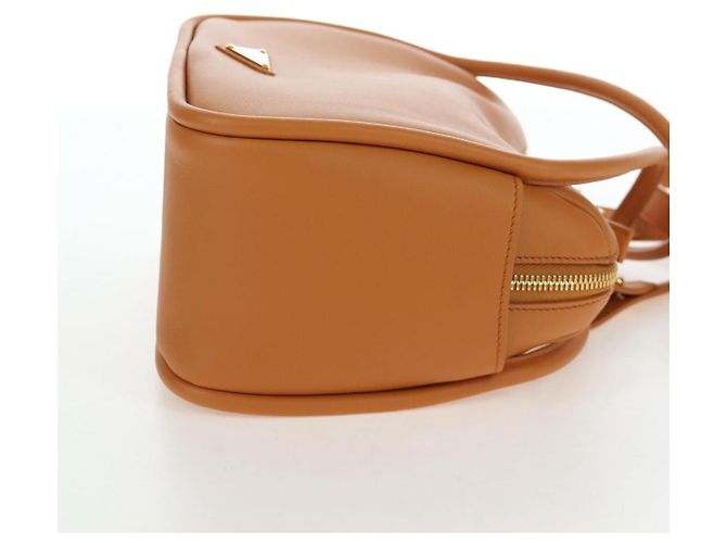 Sac à épaule PRADA Darling en cuir beige doré Auth 200771SAM - vue 4
