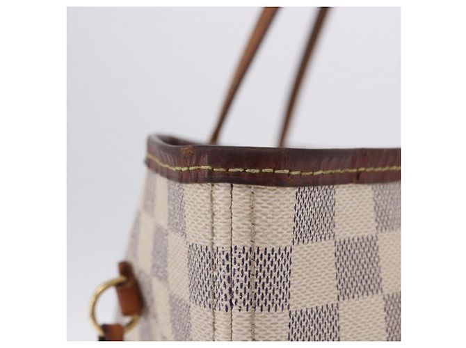 Borsa Tote LOUIS VUITTON Damier Azur Neverfull MM N41605 LV Auth 204358 - vista 14