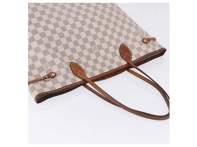 Borsa Tote LOUIS VUITTON Damier Azur Neverfull MM N41605 LV Auth 204358 - vista 15