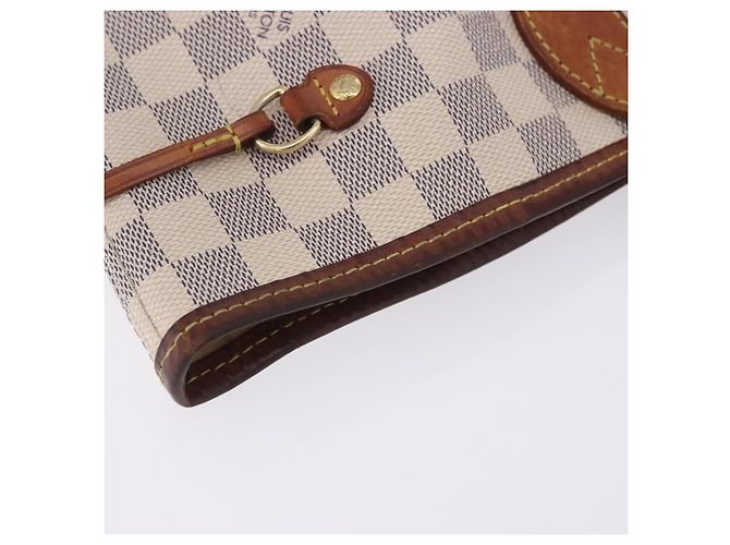 Borsa Tote LOUIS VUITTON Damier Azur Neverfull MM N41605 LV Auth 204358 - vista 16