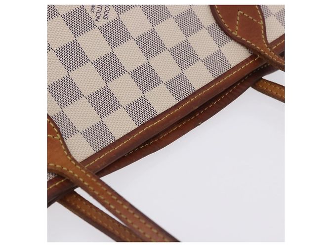 Borsa Tote LOUIS VUITTON Damier Azur Neverfull MM N41605 LV Auth 204358 - vista 17