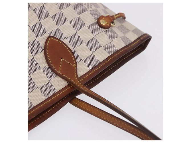 Borsa Tote LOUIS VUITTON Damier Azur Neverfull MM N41605 LV Auth 204358 - vista 18