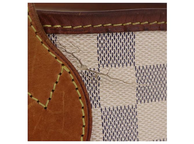 Borsa Tote LOUIS VUITTON Damier Azur Neverfull MM N41605 LV Auth 204358 - vista 2