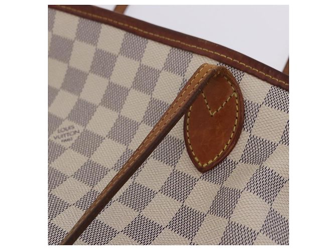 Borsa Tote LOUIS VUITTON Damier Azur Neverfull MM N41605 LV Auth 204358 - vista 20