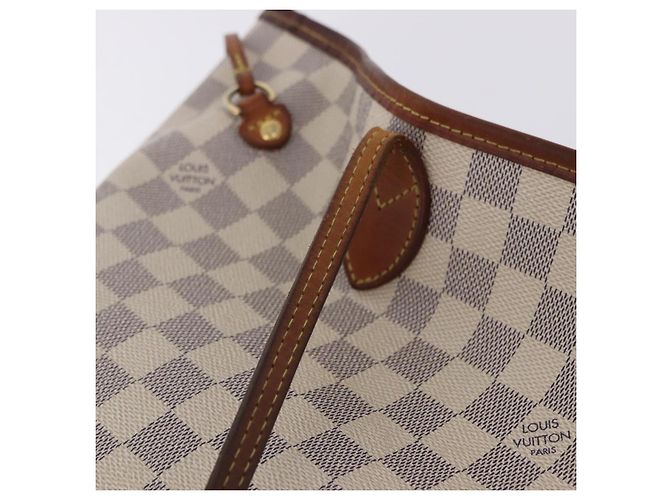 Borsa Tote LOUIS VUITTON Damier Azur Neverfull MM N41605 LV Auth 204358 - vista 21