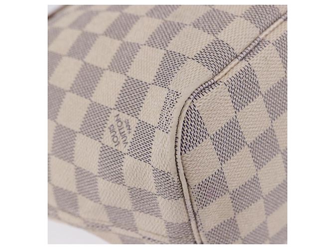 Borsa Tote LOUIS VUITTON Damier Azur Neverfull MM N41605 LV Auth 204358 - vista 23