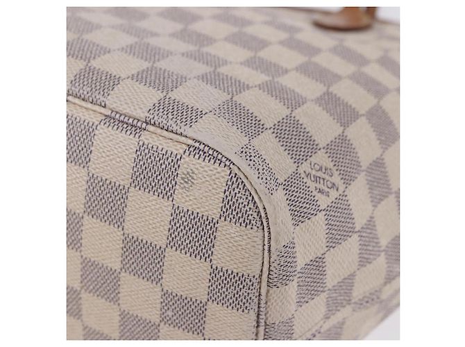 Borsa Tote LOUIS VUITTON Damier Azur Neverfull MM N41605 LV Auth 204358 - vista 24