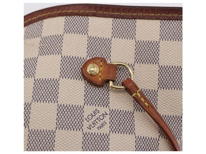 Borsa Tote LOUIS VUITTON Damier Azur Neverfull MM N41605 LV Auth 204358 - vista 27