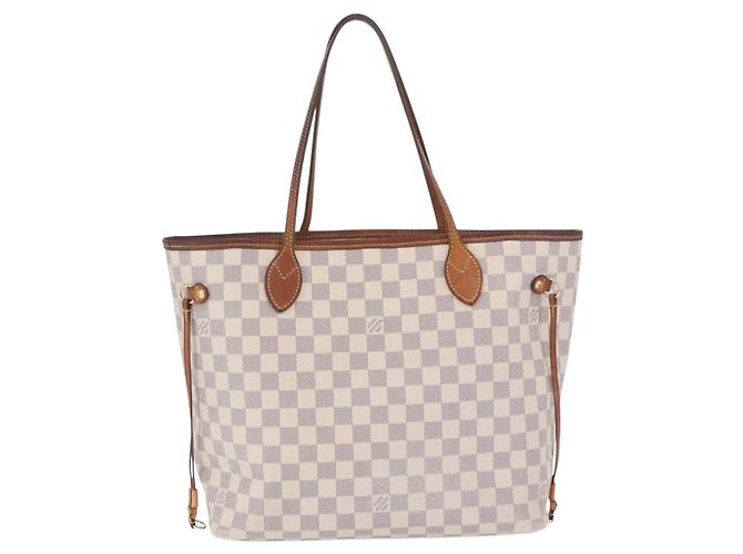 Borsa Tote LOUIS VUITTON Damier Azur Neverfull MM N41605 LV Auth 204358 - vista 3
