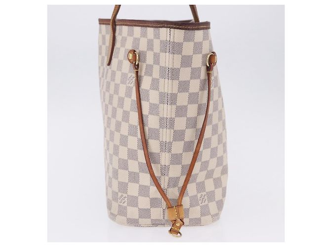 Borsa Tote LOUIS VUITTON Damier Azur Neverfull MM N41605 LV Auth 204358 - vista 4