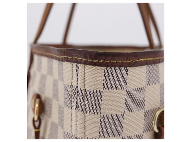 Borsa Tote LOUIS VUITTON Damier Azur Neverfull MM N41605 LV Auth 204358 - vista 5