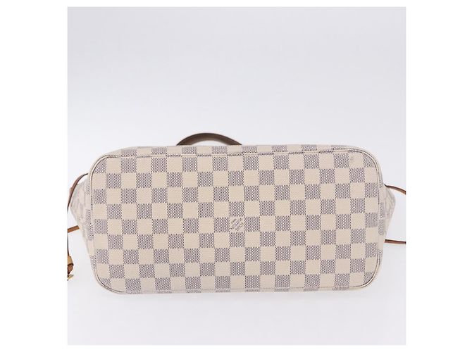 Borsa Tote LOUIS VUITTON Damier Azur Neverfull MM N41605 LV Auth 204358 - vista 7