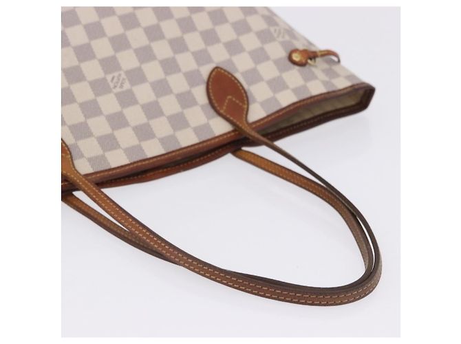 Borsa Tote LOUIS VUITTON Damier Azur Neverfull MM N41605 LV Auth 204358 - vista 8