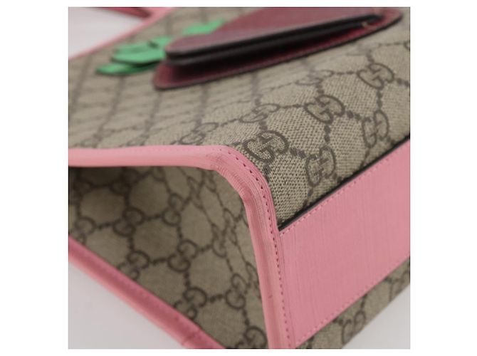 Borsa per bambini GUCCI GG Supreme PVC Beige 630589 Auth 204842A - vista 18
