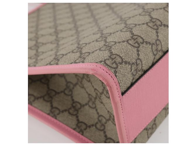 Borsa per bambini GUCCI GG Supreme PVC Beige 630589 Auth 204842A - vista 20