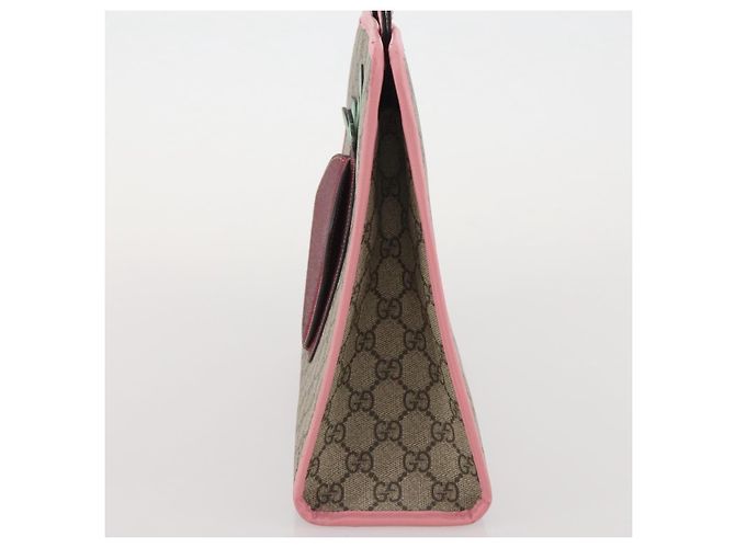 Borsa per bambini GUCCI GG Supreme PVC Beige 630589 Auth 204842A - vista 4