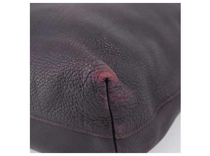 PRADA Handtasche Vittero Dino Leather Purple Silver Auth 203600 Silber Lila - Ansicht 10