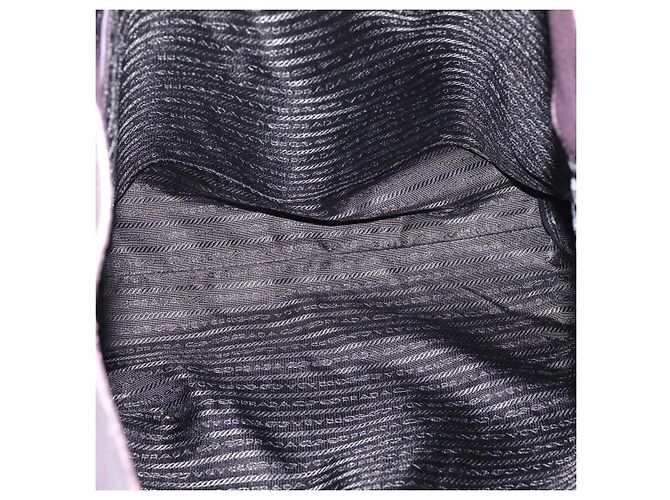 PRADA Handtasche Vittero Dino Leather Purple Silver Auth 203600 Silber Lila - Ansicht 11