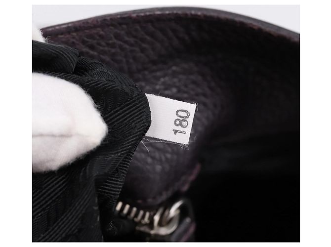 PRADA Handtasche Vittero Dino Leather Purple Silver Auth 203600 Silber Lila - Ansicht 12