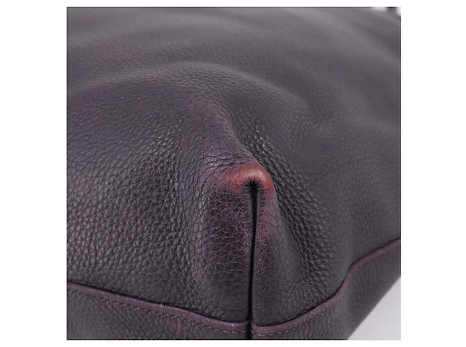 PRADA Handtasche Vittero Dino Leather Purple Silver Auth 203600 Silber Lila - Ansicht 15