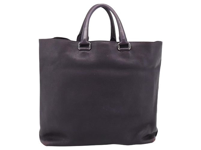 PRADA Handtasche Vittero Dino Leather Purple Silver Auth 203600 Silber Lila - Ansicht 2