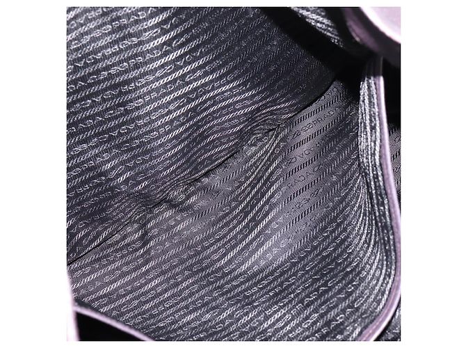 PRADA Handtasche Vittero Dino Leather Purple Silver Auth 203600 Silber Lila - Ansicht 23