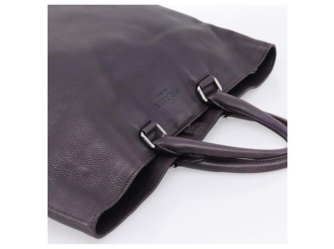 PRADA Handtasche Vittero Dino Leather Purple Silver Auth 203600 Silber Lila - Ansicht 6