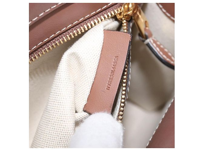 Borsa a mano BURBERRY Canvas 2way Beige Gold Auth 204656V D'oro - vista 12