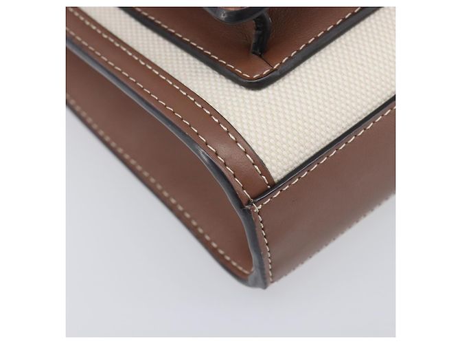 Borsa a mano BURBERRY Canvas 2way Beige Gold Auth 204656V D'oro - vista 18