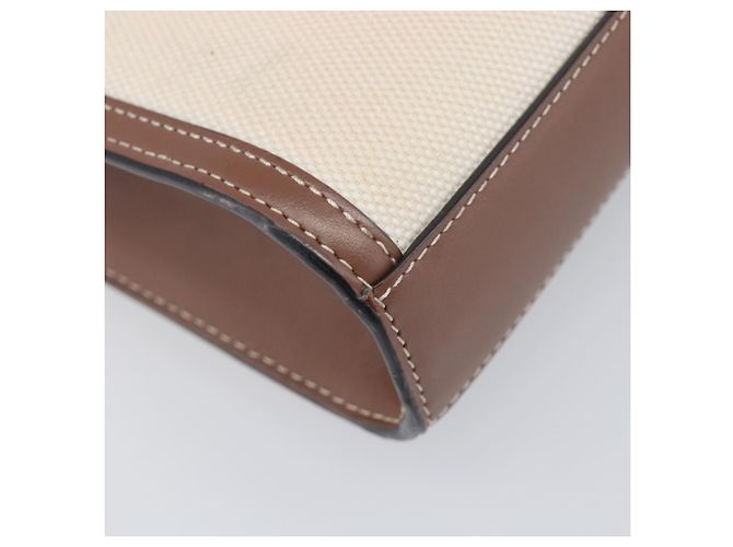 Borsa a mano BURBERRY Canvas 2way Beige Gold Auth 204656V D'oro - vista 20