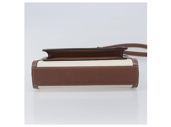 Borsa a mano BURBERRY Canvas 2way Beige Gold Auth 204656V D'oro - vista 6