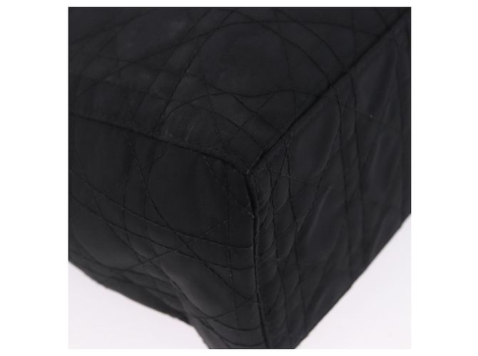 Borsa Christian Dior Lady Dior Canage Nylon Black Silver Auth 201347 Nero Argento - vista 15