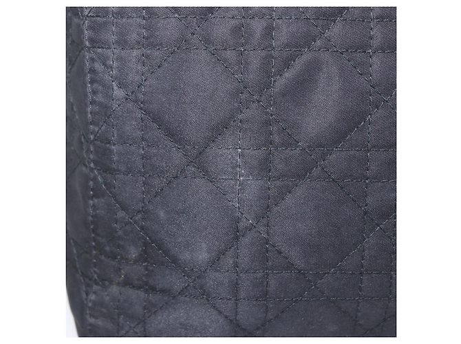 Borsa Christian Dior Lady Dior Canage Nylon Black Silver Auth 201347 Nero Argento - vista 3