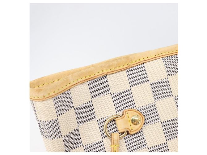 Borsa Tote LOUIS VUITTON Damier Azur Neverfull MM N41605 LV Auth 202304 - vista 10