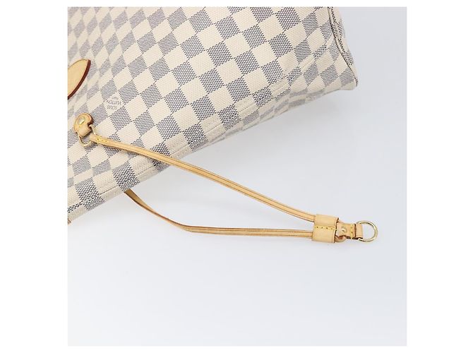 Borsa Tote LOUIS VUITTON Damier Azur Neverfull MM N41605 LV Auth 202304 - vista 17